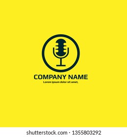 microphone logo concept. Designed for your web site design, logo, app, UI