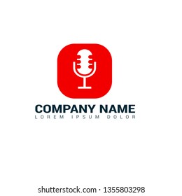 microphone logo concept. Designed for your web site design, logo, app, UI