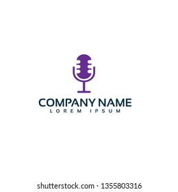 microphone logo concept. Designed for your web site design, logo, app, UI