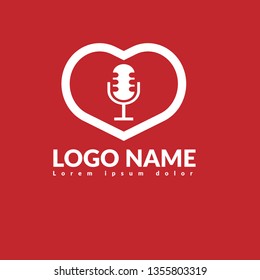 microphone logo concept. Designed for your web site design, logo, app, UI