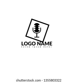microphone logo concept. Designed for your web site design, logo, app, UI