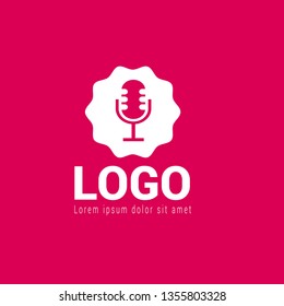microphone logo concept. Designed for your web site design, logo, app, UI