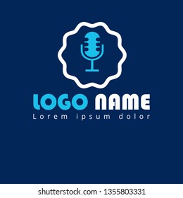 microphone logo concept. Designed for your web site design, logo, app, UI