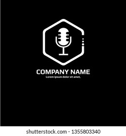 microphone logo concept. Designed for your web site design, logo, app, UI