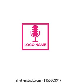 microphone logo concept. Designed for your web site design, logo, app, UI