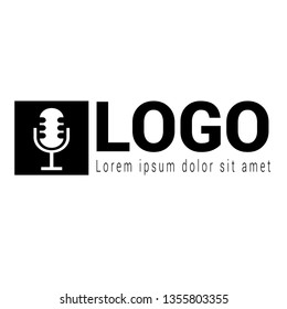 microphone logo concept. Designed for your web site design, logo, app, UI