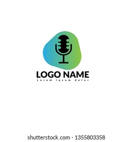 microphone logo concept. Designed for your web site design, logo, app, UI