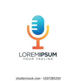 microphone logo design icon, speaking talk logo. social public politic logo.