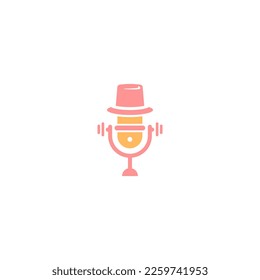 microphone logo design, podcast logo