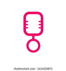 microphone logo design simple modern template