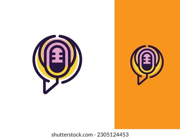 Microphone Logo Design - Logo Design Template