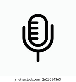Microphone logo flat icon, podcast 