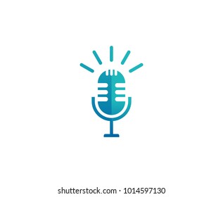 Microphone logo icon 