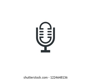 Microphone logo icon 