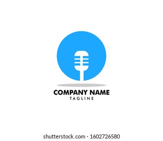 Microphone logo icon, Podcast logo icon designs vector