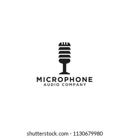 Microphone logo icon template