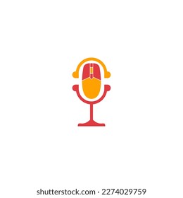 Microphone logo with mouse over it