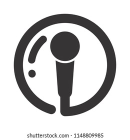 Microphone logo. Music logo. Sound symbol. Vector eps 08.