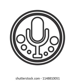 Microphone logo. Music logo. Sound symbol. Vector eps 08.