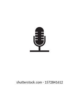 Microphone logo template vector icon design