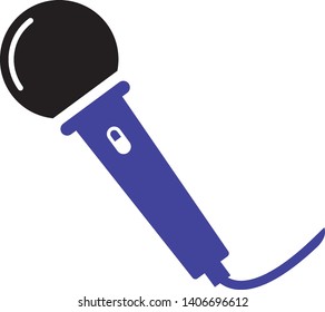 Microphone logo template vector music icon design