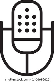 Microphone logo template vector music icon design