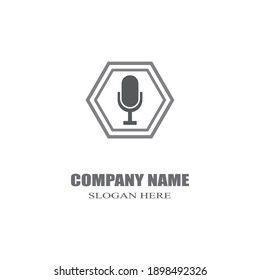 Microphone Logo Template vector symbol nature