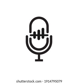microphone logo vector and icon