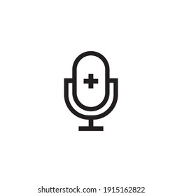 microphone logo vector and icon