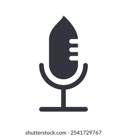 Microphone Logo Vector Icon Template Illustration