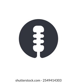 Microphone Logo Vector Icon Template Illustration