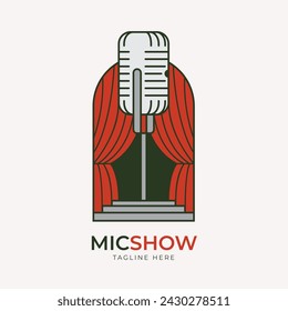 Mikrofon-Logo für Ihr Stand-Up Comedy Event, Podcast oder Talkshow