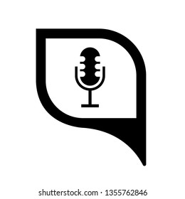 Microphone and map pin. logo concept. Designed for your web site design, logo, app, UI. podcast icon and map pin.