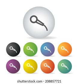 microphone media  button icon set  