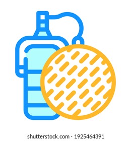 micrófono con vector de icono de color de malla. micrófono con señal de malla. ilustración de símbolo aislado