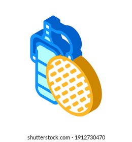 microphone with mesh isometric icon vector. microphone with mesh sign. isolated symbol illustration