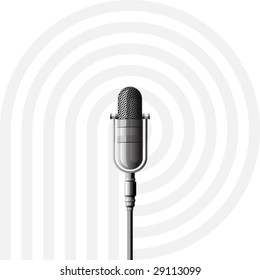 microphone metal on a white background