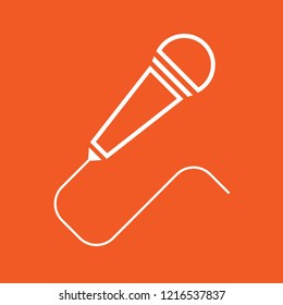 Microphone, mic, audio icon, stock vector illustration, EPS10.