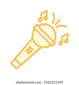 Microphone mic duotone line icon , vector, pixel perfect, illustrator file