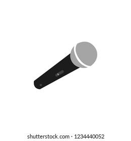 microphone or mic icon flat design vector
