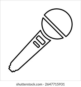 Microfone, ícone de microfone, gráficos de vetor de linha