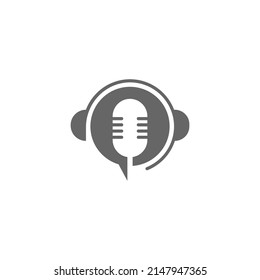 Microphone, mic icon logo design illustration vector