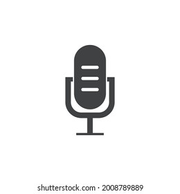 Microphone Mic Icon for Podcast Radio Broadcast for Entertainment Comedian or Sing Logo design inspiration