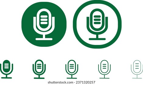 Icono de micrófono en color verde