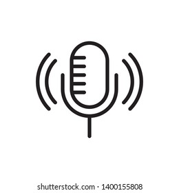microphone, mic icon vector template 