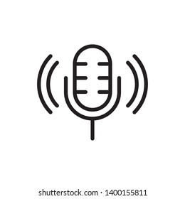 microphone, mic icon vector template 