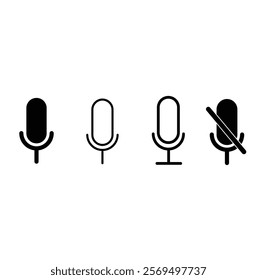 Microphone Mic Icon Vector, Voice Icon Symbol Buttons - Free Download