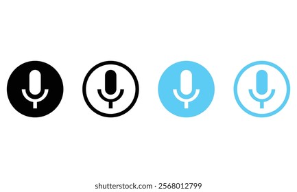 microphone mic icon, voice icon symbol buttons, Voice vector icon, Record. Microphone - recording Studio Symbol.	
