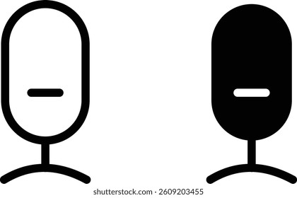 microphone mic icon, voice icon symbol buttons Vector Illustration.