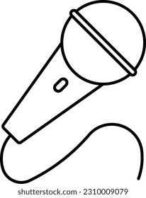 microphone mic karaoke record singer Outline